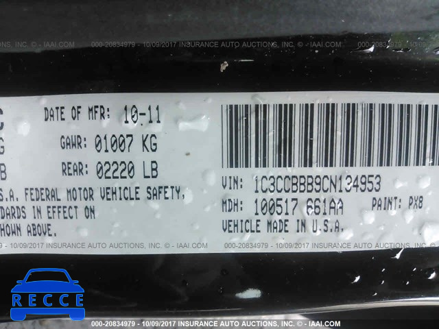 2012 Chrysler 200 1C3CCBBB9CN134953 image 8