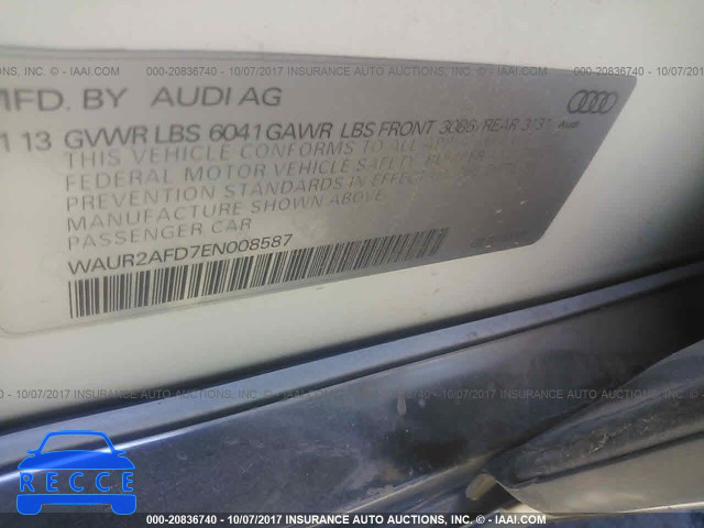 2014 Audi A8 WAUR2AFD7EN008587 зображення 8