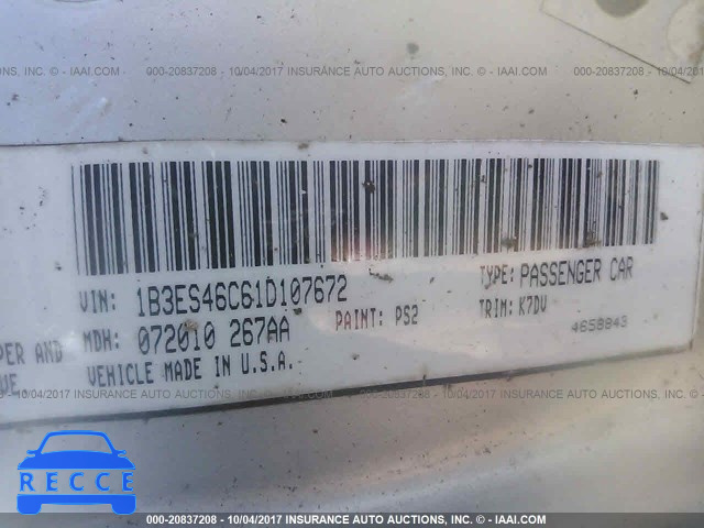 2001 Dodge Neon 1B3ES46C61D107672 image 8