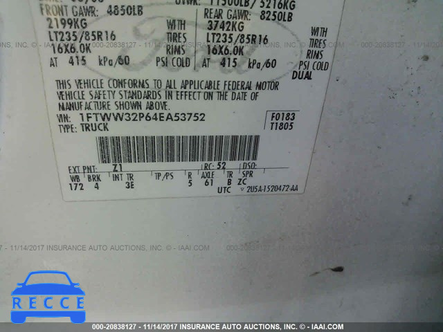 2004 Ford F350 SUPER DUTY 1FTWW32P64EA53752 image 8