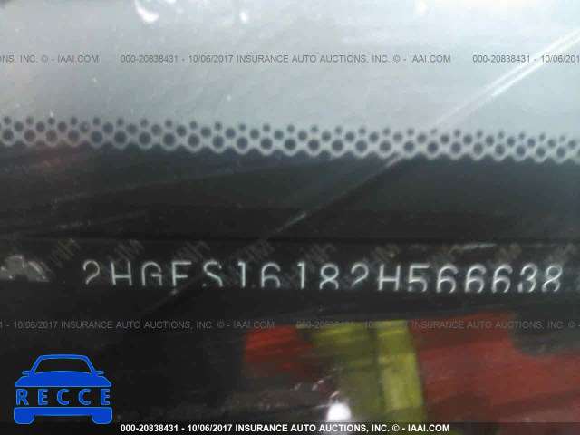 2002 Honda Civic 2HGES16182H566638 image 8