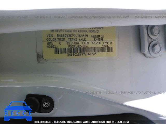 2007 Nissan Versa 3N1BC13E77L364929 image 8