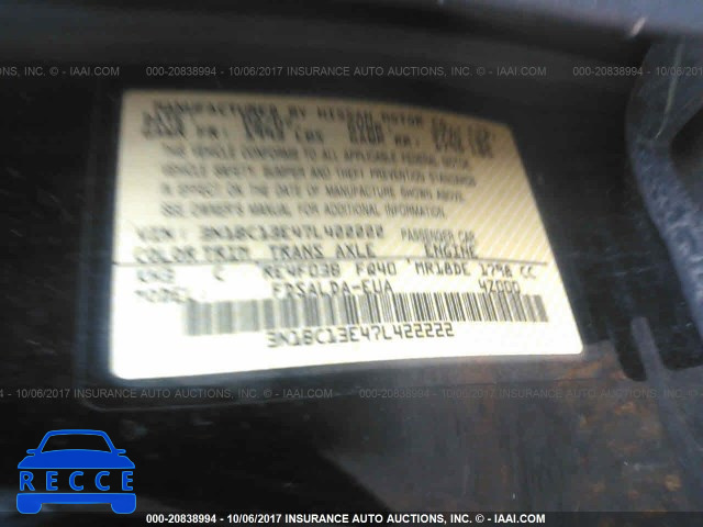 2007 NISSAN VERSA 3N1BC13E47L422222 Bild 8