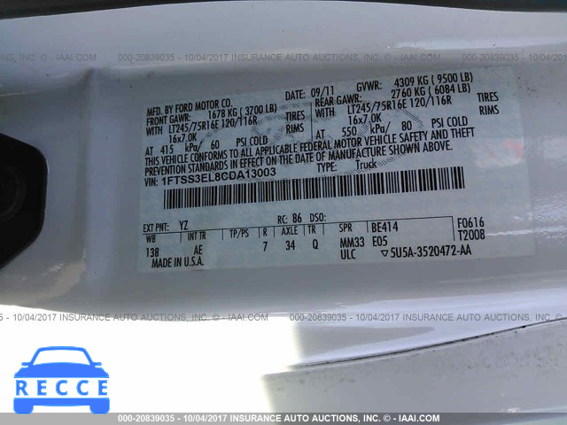 2012 Ford Econoline E350 SUPER DUTY VAN 1FTSS3EL8CDA13003 image 8
