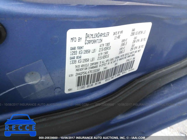 2007 Chrysler Town and Country 2A4GP54L47R193260 зображення 8