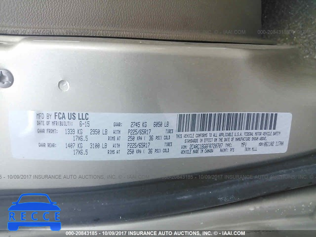 2015 Chrysler Town & Country TOURING 2C4RC1BG6FR720707 image 8