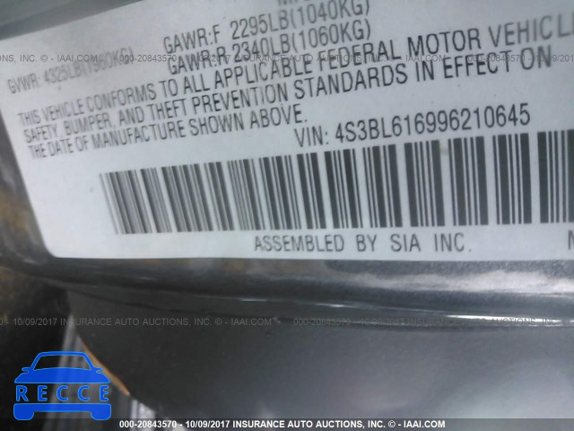 2009 Subaru Legacy 2.5I 4S3BL616996210645 Bild 8