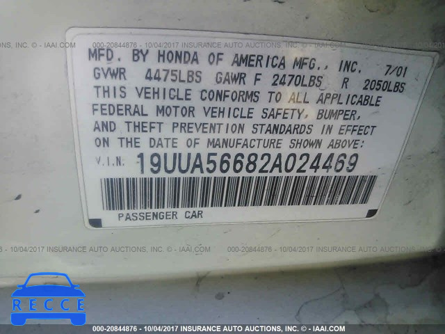 2002 Acura 3.2TL 19UUA56682A024469 image 8