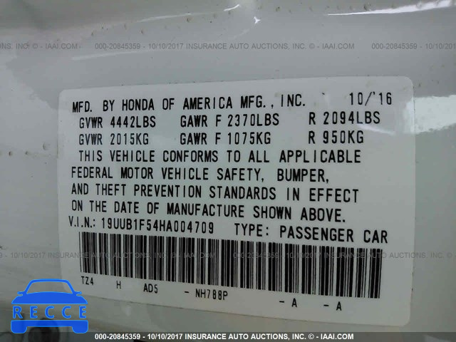 2017 ACURA TLX TECH 19UUB1F54HA004709 image 8