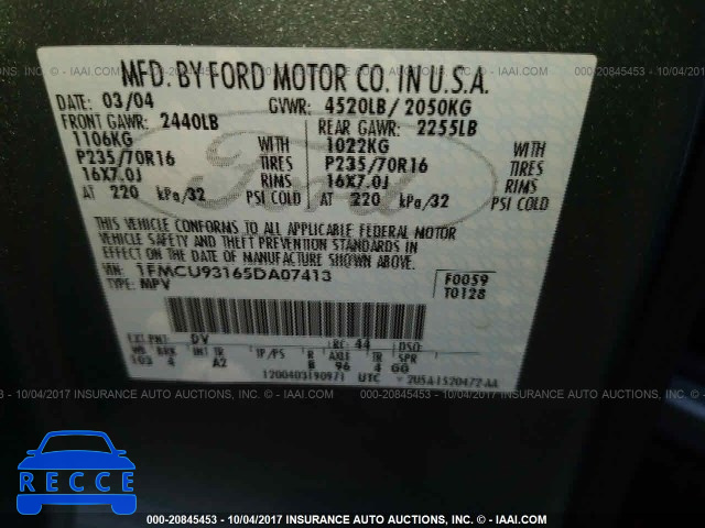 2005 Ford Escape 1FMCU93165DA07413 image 8