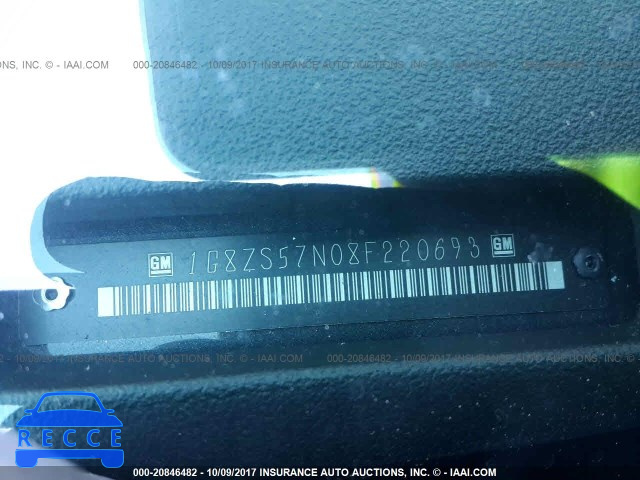 2008 Saturn Aura XE 1G8ZS57N08F220693 image 8