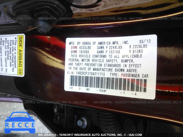 2013 Honda Accord 1HGCR2F37DA211715 image 8