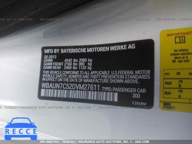 2013 BMW 135 WBAUN7C52DVM27611 image 8