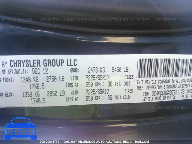 2013 Dodge Journey 3C4PDCBGXDT601178 image 8