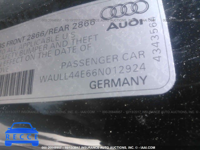 2006 Audi A8 WAULL44E66N012924 зображення 8