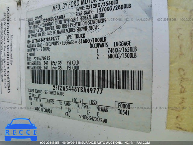 2000 Ford Windstar 2FTZA5448YBA49777 image 8