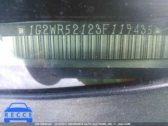 2003 Pontiac Grand Prix GTP 1G2WR52123F119435 image 8