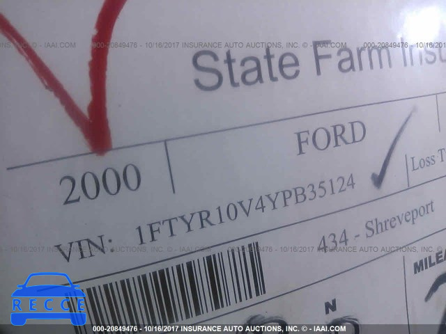 2000 Ford Ranger 1FTYR10V4YPB35124 image 8