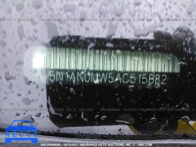 2010 NISSAN XTERRA OFF ROAD/S/SE 5N1AN0NW5AC515882 image 8