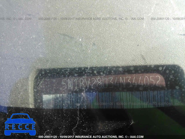 2004 Nissan Quest 5N1BV28U34N344052 зображення 8