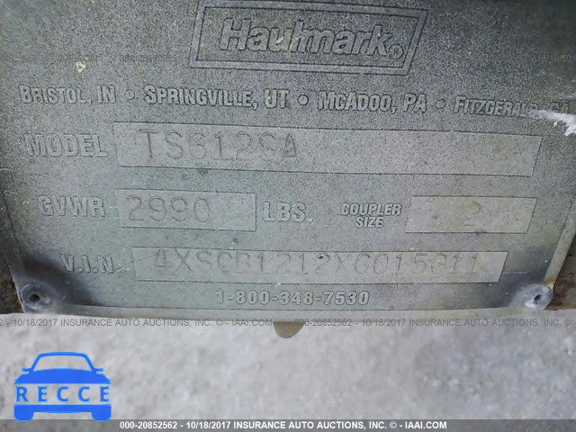 1999 HAUL MARK IND ENCLOSED CARGO 4XSCB1212XG015011 зображення 8