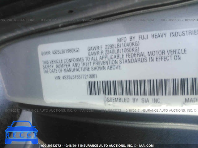 2007 Subaru Legacy 2.5I 4S3BL616677210061 image 8