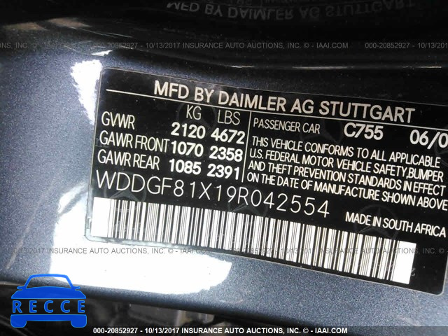 2009 Mercedes-benz C 300 4MATIC WDDGF81X19R042554 image 8