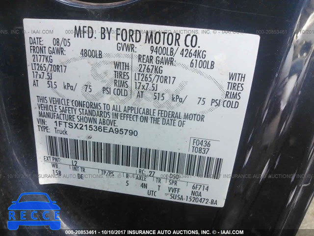 2006 Ford F250 1FTSX21536EA95790 image 8