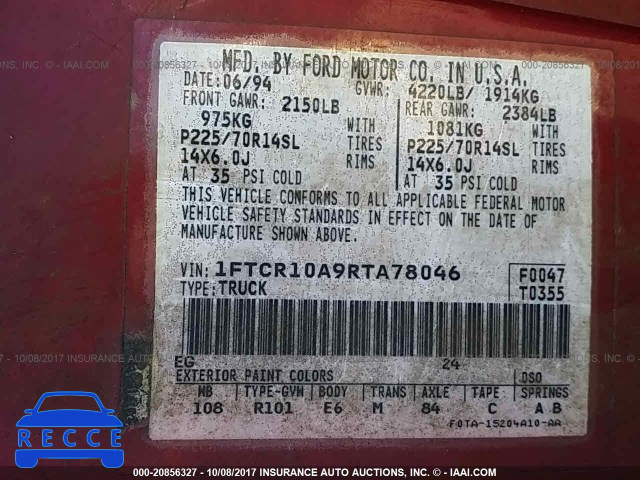 1994 Ford Ranger 1FTCR10A9RTA78046 image 8