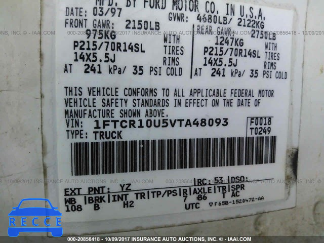 1997 Ford Ranger 1FTCR10U5VTA48093 image 8