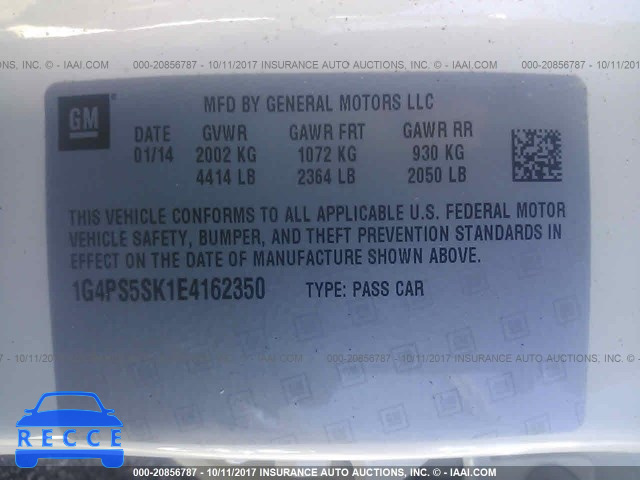 2014 Buick Verano 1G4PS5SK1E4162350 зображення 8