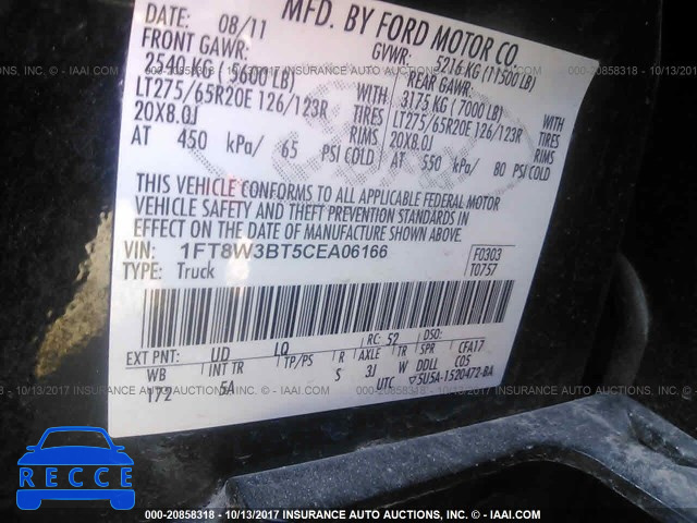 2012 Ford F350 SUPER DUTY 1FT8W3BT5CEA06166 зображення 8