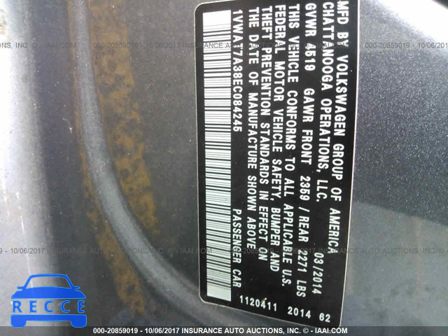 2014 Volkswagen Passat 1VWAT7A38EC084245 image 8