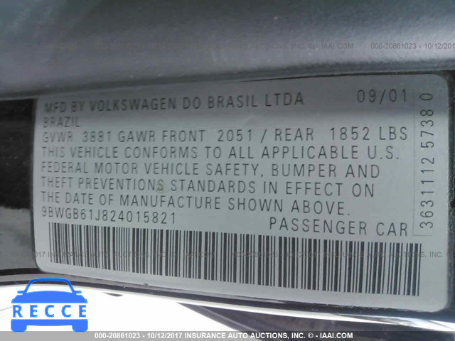 2002 Volkswagen Golf 9BWGB61J824015821 Bild 8