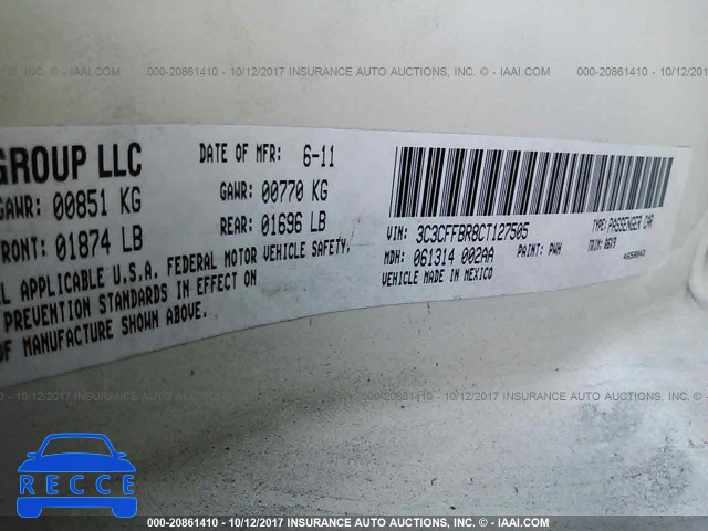 2012 Fiat 500 SPORT 3C3CFFBR8CT127505 зображення 8