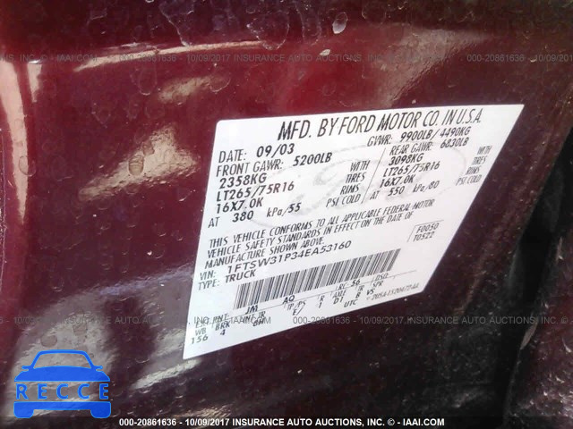 2004 Ford F350 SRW SUPER DUTY 1FTSW31P34EA53160 image 8