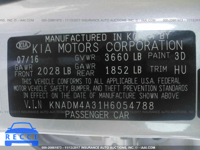 2017 KIA RIO LX KNADM4A31H6054788 image 8