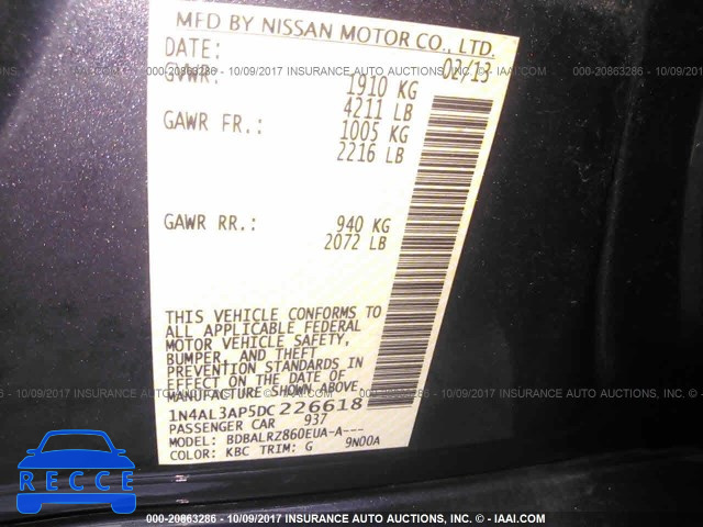 2013 Nissan Altima 1N4AL3AP5DC226618 image 8