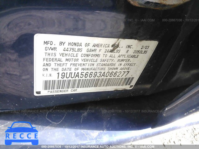 2003 Acura 3.2TL 19UUA56693A066277 image 8