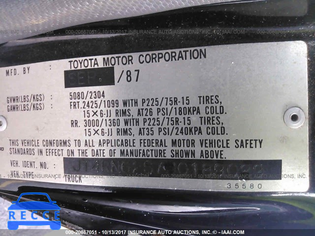 1988 Toyota 4runner RN60 JT4RN62S7J0189029 image 8