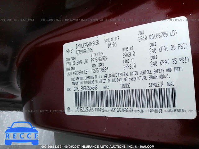 2006 Dodge RAM 1500 1D7HU18N66S564946 Bild 8