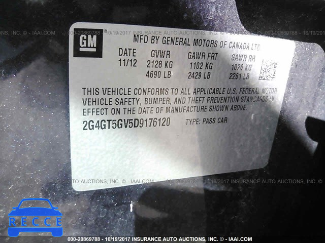 2013 Buick Regal PREMIUM 2G4GT5GV5D9176120 зображення 8
