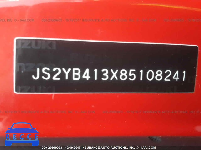 2008 Suzuki SX4 JS2YB413X85108241 зображення 8
