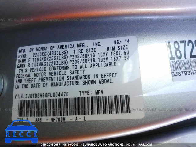 2015 Acura RDX 5J8TB3H30FL004470 image 8