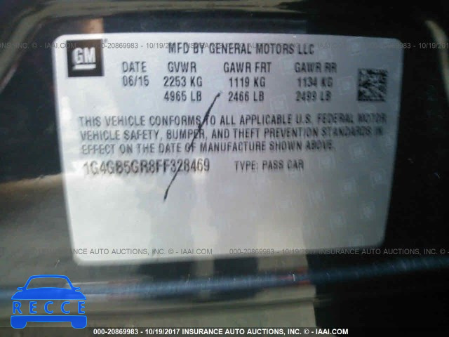 2015 BUICK LACROSSE 1G4GB5GR8FF328469 зображення 8