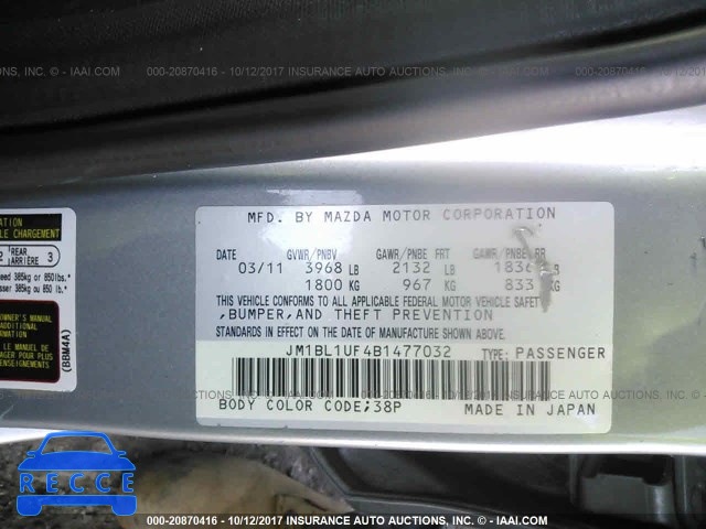 2011 Mazda 3 JM1BL1UF4B1477032 image 8
