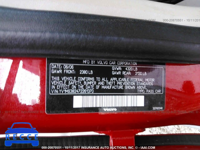 2007 VOLVO S40 YV1MS382472261370 image 8