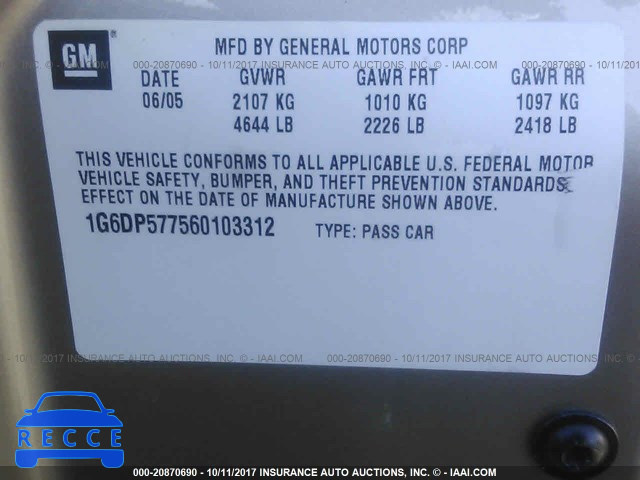 2006 Cadillac CTS HI FEATURE V6 1G6DP577560103312 image 8