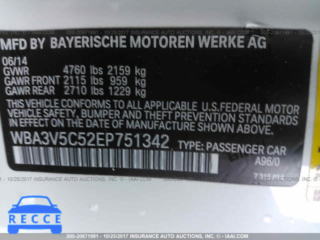 2014 BMW 428 WBA3V5C52EP751342 зображення 8