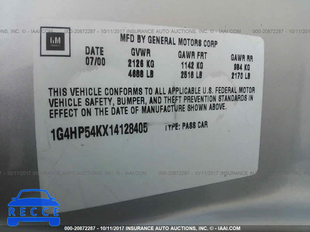 2001 Buick Lesabre 1G4HP54KX14128405 Bild 8